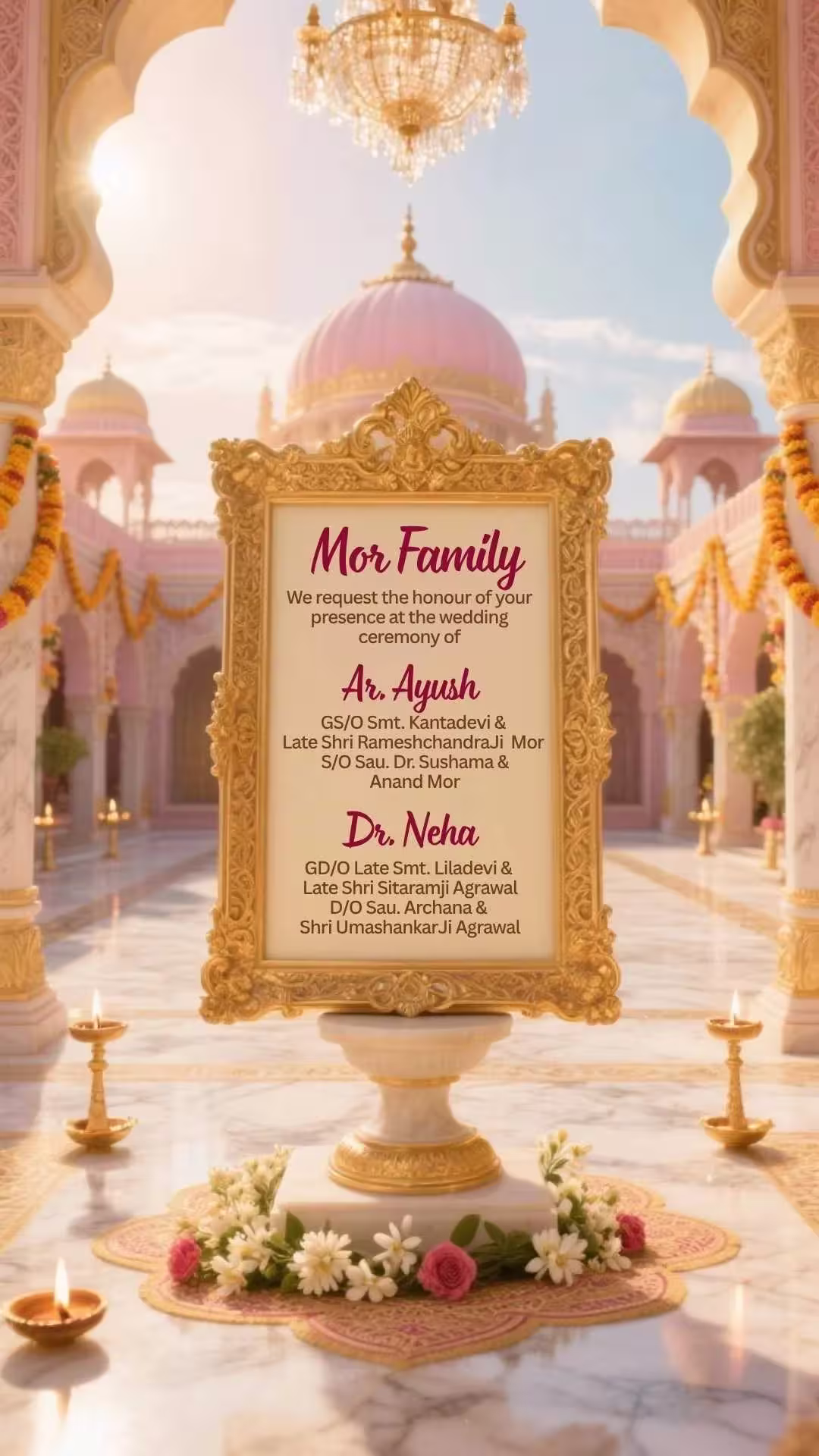 Royal Wedding Invitation Video. AI Wedding Invitation Video. DBI Wedding AI 01 Alternate